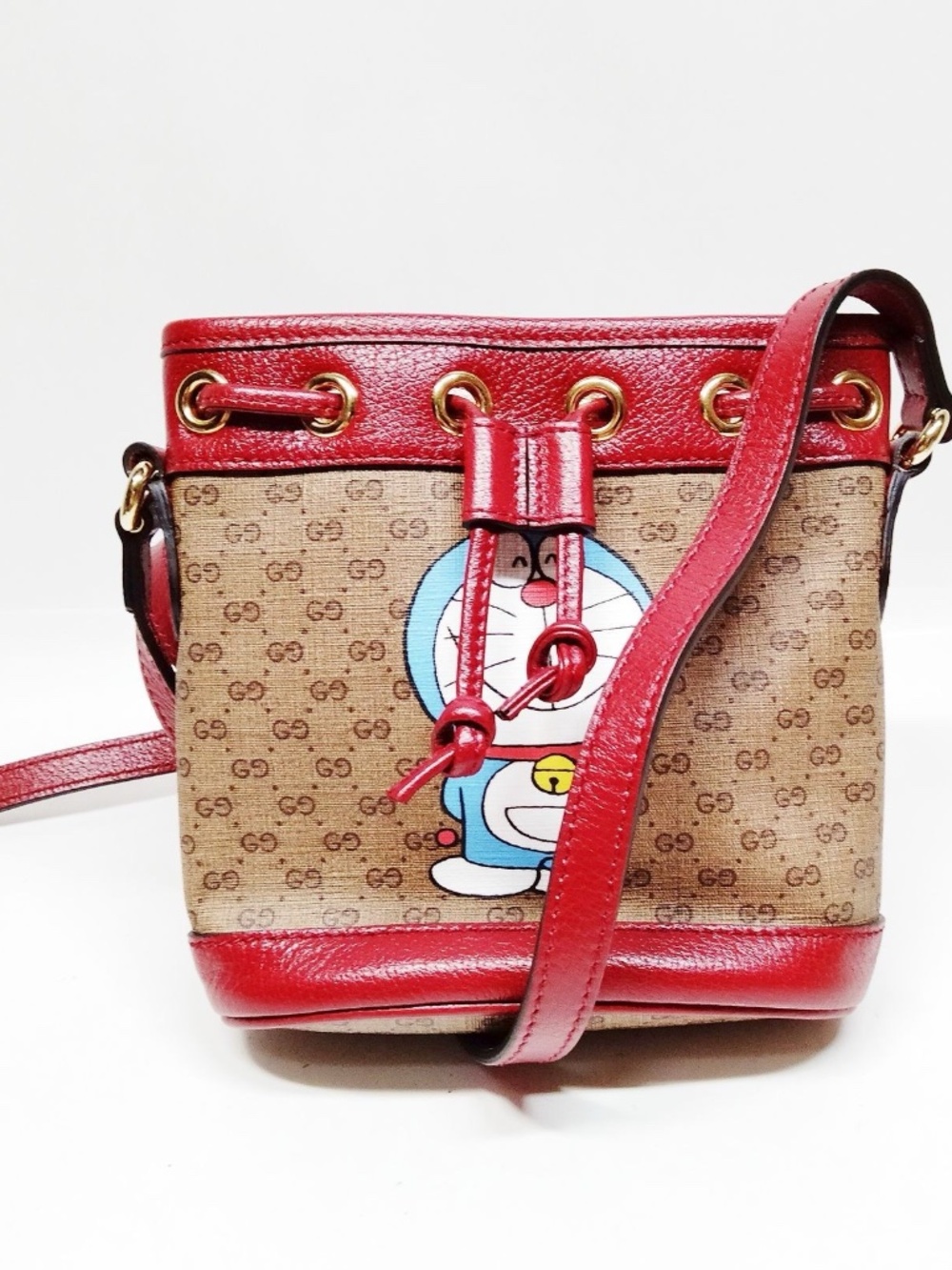 Gucci Doraemon GG Crossbody Bucket Bag